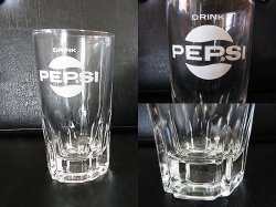 画像1:  懐かしのペプシコーラ グラス 1個 昭和レトロ ノベルティ 非売品
