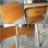 画像3: 昭和レトロ 学校机 椅子セット 勉強机 学習机 木製天板 古い (3)