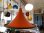 画像4: オレンジ傘 ゴム枠 照明の高さ調整付き　照明　1970年代　昭和レトロ (4)