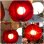 画像3:  希少 ナショナル 変わった形の照明 赤色　昭和レトロ1970年代 (3)