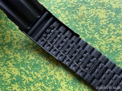 画像8: バンビー4 黒ステンレスブレス  18.20mm 未使用 デッドストック 1970年代