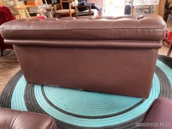 画像9: オールド カリモク ボタン留め 2人掛け ソファー カタカナカリモク