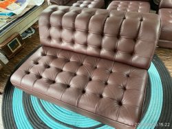 画像3: オールド カリモク ボタン留め 2人掛け ソファー カタカナカリモク