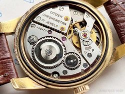 画像6: 最初期？ シチズン クロノメーター 31石 OH済み シチクロ 31石 手巻き 100ミクロ 14K金張り citizen chronometer