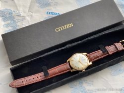 画像9: 最初期？ シチズン クロノメーター 31石 OH済み シチクロ 31石 手巻き 100ミクロ 14K金張り citizen chronometer