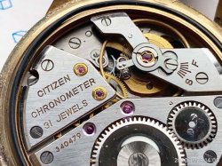 画像7: 最初期？ シチズン クロノメーター 31石 OH済み シチクロ 31石 手巻き 100ミクロ 14K金張り citizen chronometer