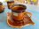 画像3: 昭和レトロ　茶＆焦茶 小さめコーヒーカップ＆ソサー  未使用デッドストック