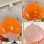 画像1: チューリップ照明 白＆オレンジ ナショナル製 昭和レトロ 1970年代 ポップ (1)
