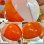 画像2: チューリップ照明3 白＆オレンジ ナショナル製 昭和レトロ 1970年代 ポップ
