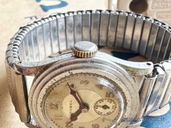 画像3: OH済み デッドストック（新品）メーカー不明 スモセコ クロノメーター 1940年代 文字盤NOBEL 15石 戦前 戦後