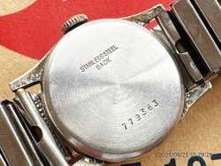 画像6: OH済み デッドストック（新品）メーカー不明 スモセコ クロノメーター 1940年代 文字盤NOBEL 15石 戦前 戦後