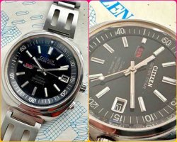 画像1: OH済み シチズン 1970年代 アンティーク セブンスター デラックス ダイバー 純正ベルト 4-521315Y