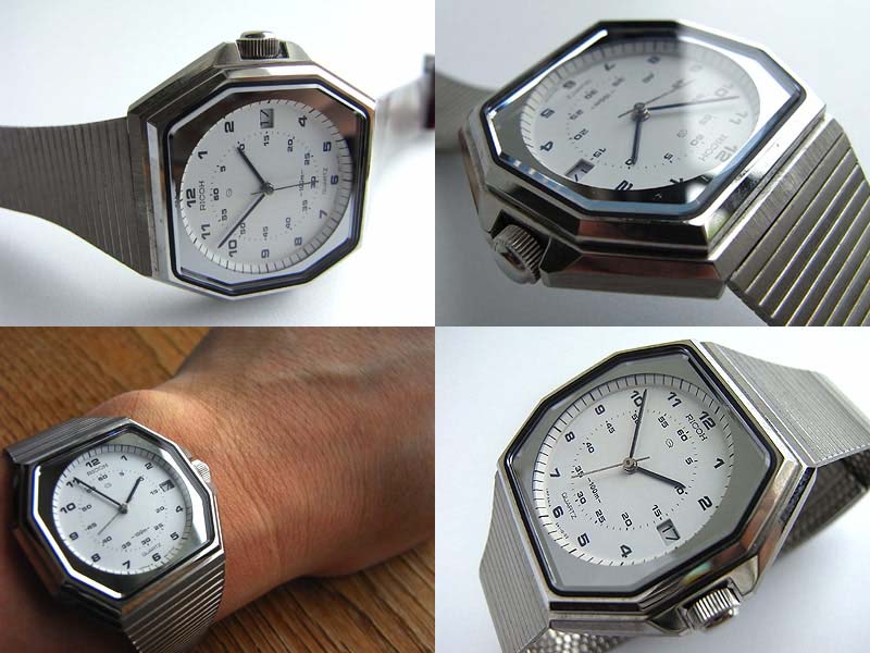 70年代リコー RIQUARTZ ネイビー 水晶時計デッドストック - AITA 昭和レトロ