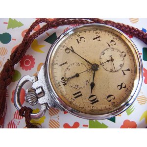 【アンティーク】旧日本陸軍の飛行時計懐中型美術品/アンティーク