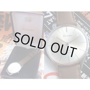画像: 箱付き セイコー Kanebo企業物 ゴールドフェザー ダブルネーム ステンレス OH済み 25石