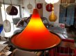 画像3: オレンジ傘 ゴム枠 照明の高さ調整付き　照明　1970年代　昭和レトロ