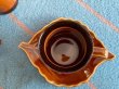 画像4: 昭和レトロ　茶＆焦茶 小さめコーヒーカップ＆ソサー  未使用デッドストック