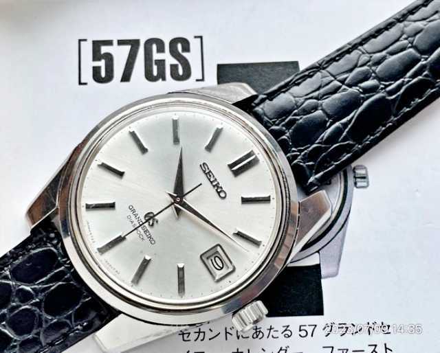 画像:  OH済み グランドセイコー セルフデーター 1966年製  57GS クロノメーター Ref.5722-9990ライオンメダル