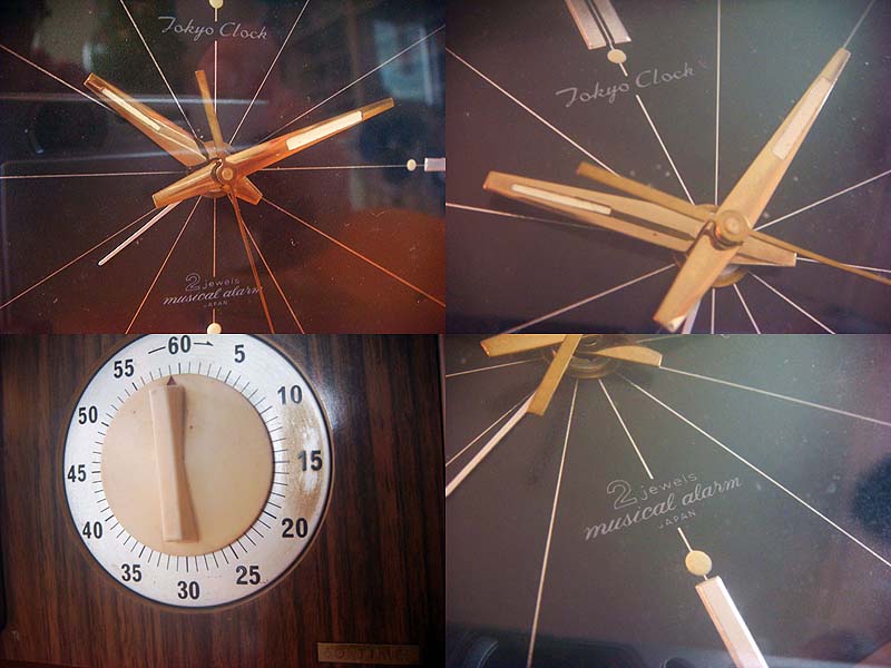画像: 東京時計 60分タイマー付きオルゴール プラスチック置き時計 目覚まし時計 ゼンマイ式 アナログ 昭和レトロ アンティーク