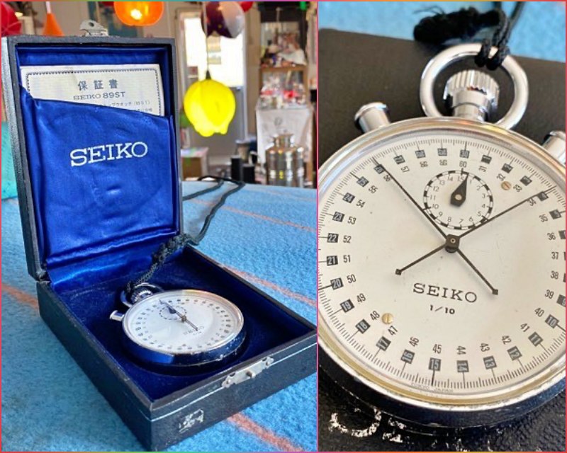 デッドストック SEIKO 亀戸精工舎 手巻きストップウォッチ時計 