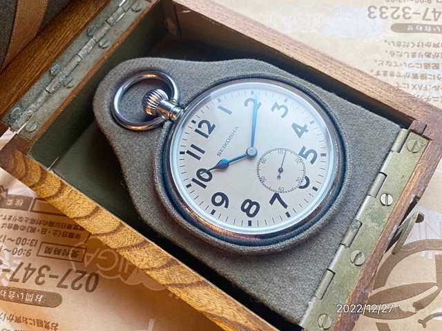 箱付き 精工舎 19セイコー SEIKOSHA 24型 標準時計 15石（国鉄鉄道交換 
