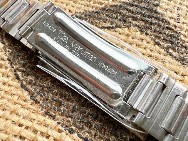 画像4: マルマン9 バネ式9ステンレスベルト 18〜22mm 未使用デッドストック70年代 [250921]