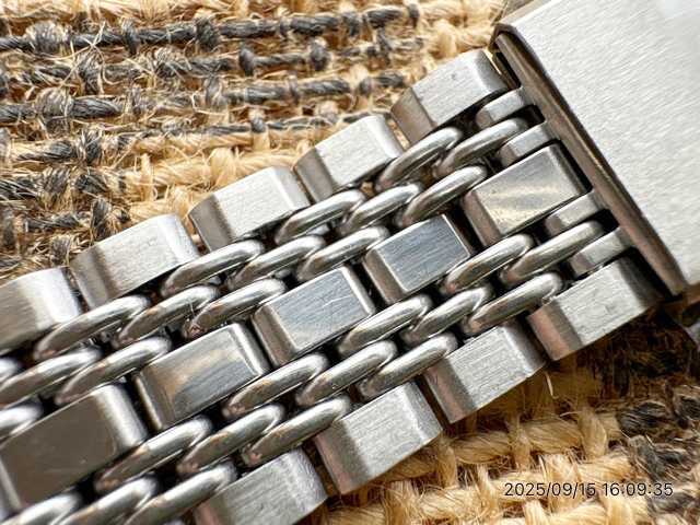 画像4: バネ式3 変則2連ステンレスベルト 18〜21mm 未使用デッドストック1970年代