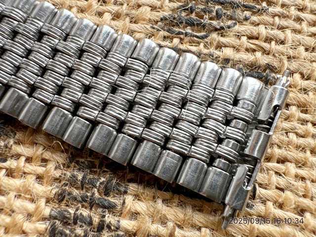 画像6: マルマン12 バネ式9連 ステンレスベルト 18〜22mm 未使用デッドストック70年代